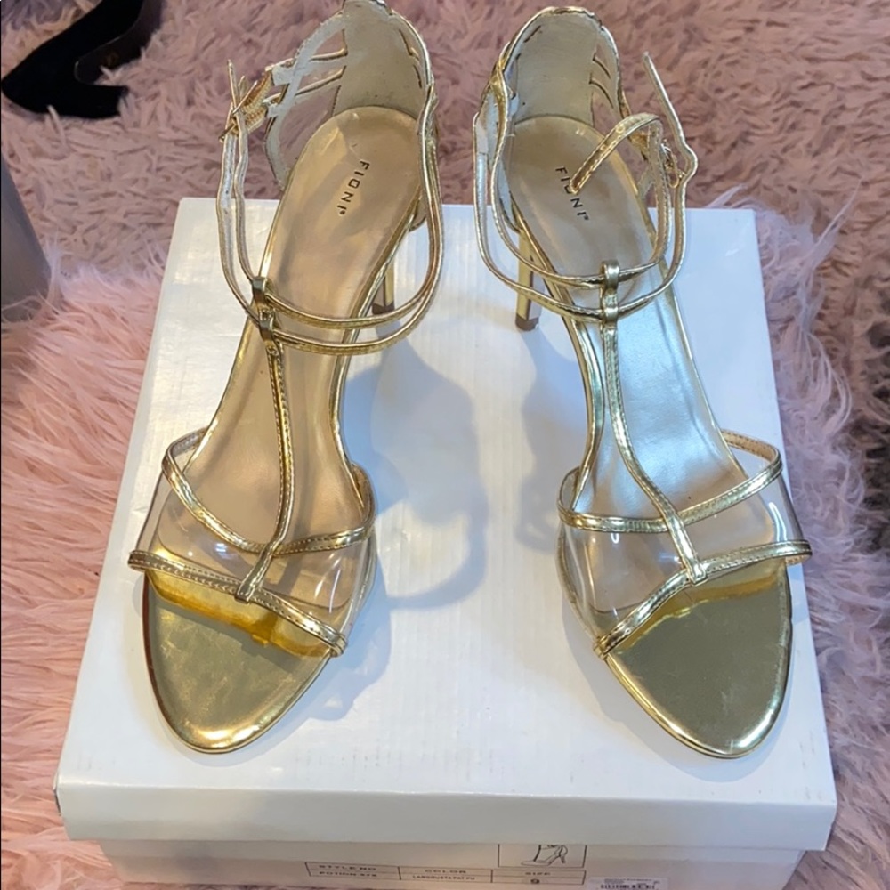 Gold High Heels